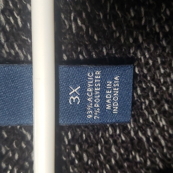 Karen Scott. Woman. Beautiful Heathered Dark Gray Cardigan;  Button Up. Size 3X - Picture 4 of 12